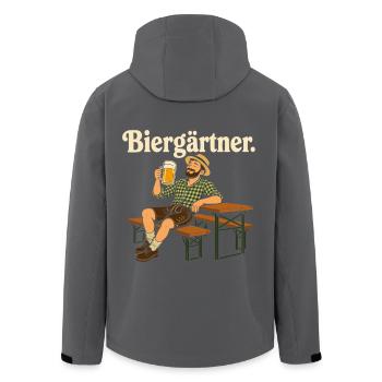 Biergärtner Bayern Volksfest - Recycelte Männer Softshell-Jacke von Stanley/Stella - Anthrazit - Hinten - AI Model Male 185 light (185cm)