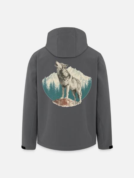 Wolf - Recycelte Männer Softshell-Jacke von Stanley/Stella - Anthrazit