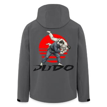 Judo - Recycelte Männer Softshell-Jacke von Stanley/Stella - Anthrazit - Hinten - AI Model Male 185 light (185cm)