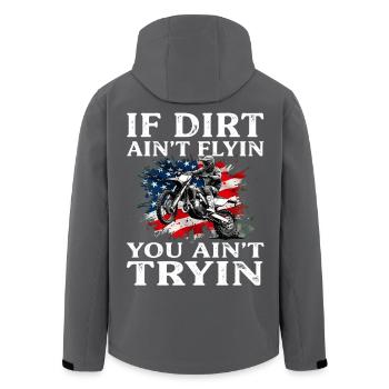 Wenn Dirt nicht Flyin ist, probierst du das MX Dirt Bike auch nicht - Recycelte Männer Softshell-Jacke von Stanley/Stella - Anthrazit - Hinten - AI Model Male 185 light (185cm)