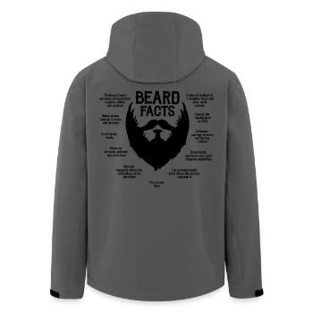 Bartfakten (schwarz) - Recycelte Männer Softshell-Jacke von Stanley/Stella - Anthrazit - Hinten - AI Model Male 185 light (185cm)