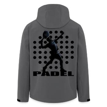 Padel - Recycelte Männer Softshell-Jacke von Stanley/Stella - Anthrazit - Hinten - AI Model Male 185 light (185cm)