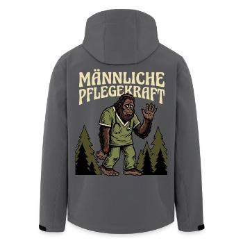 Legendärer Krankenpfleger - Recycelte Männer Softshell-Jacke von Stanley/Stella - Anthrazit - Hinten - AI Model Male 185 light (185cm)