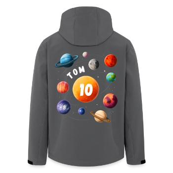 Tom Planeten 10 - Recycelte Männer Softshell-Jacke von Stanley/Stella - Anthrazit - Hinten - AI Model Male 185 light (185cm)
