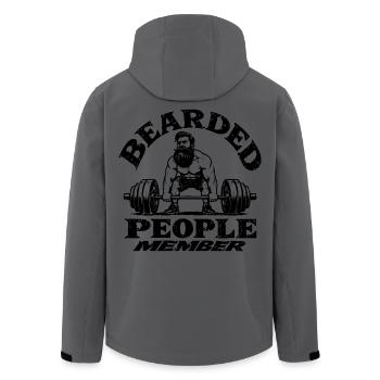 Bearded People Member - Recycelte Männer Softshell-Jacke von Stanley/Stella - Anthrazit - Hinten - AI Model Male 185 light (185cm)