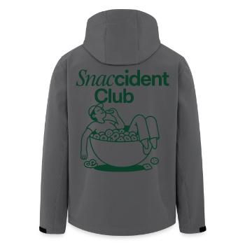 Snaccident Club – Lustiger Snack-Unfall - Recycelte Männer Softshell-Jacke von Stanley/Stella - Anthrazit - Hinten - AI Model Male 185 light (185cm)