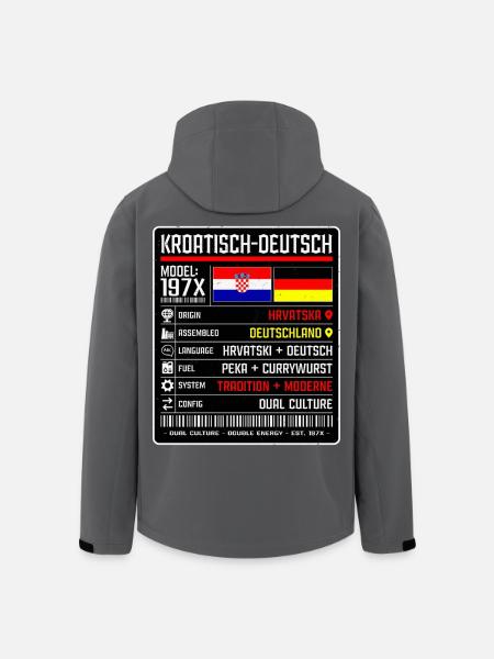 Deutschkroaten - zwischen zwei Kulturen 197x - Recycelte Männer Softshell-Jacke von Stanley/Stella - Anthrazit