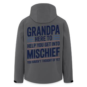 Opa ist hier, um dir zu helfen, in Mischief einzusteigen - Recycelte Männer Softshell-Jacke von Stanley/Stella - Anthrazit - Hinten - AI Model Male 185 light (185cm)