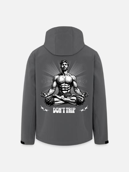 Don't Trip-_Man_yoga_lotus_pose - Recycelte Männer Softshell-Jacke von Stanley/Stella - Anthrazit