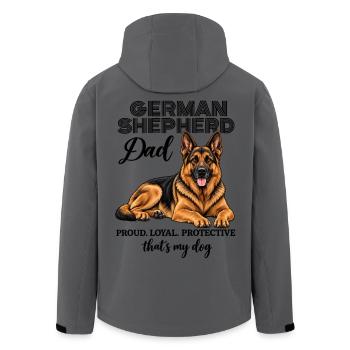 German Shepherd Dad Proud Loyal Protective - Recycelte Männer Softshell-Jacke von Stanley/Stella - Anthrazit - Hinten - AI Model Male 185 light (185cm)