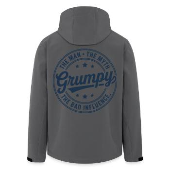 Grumpy der Mann, der Mythos, der schlechte Einfluss - Recycelte Männer Softshell-Jacke von Stanley/Stella - Anthrazit - Hinten - AI Model Male 185 light (185cm)