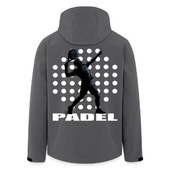 Padel - Recycelte Männer Softshell-Jacke von Stanley/Stella - Anthrazit - Hinten - AI Model Male 185 light (185cm)