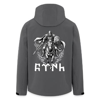 Osmanischer Akinci Krieger Türk Reiter Göktürk - Recycelte Männer Softshell-Jacke von Stanley/Stella - Anthrazit - Hinten - AI Model Male 185 light (185cm)