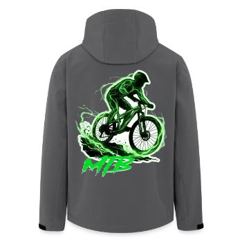 MTB - Recycelte Männer Softshell-Jacke von Stanley/Stella - Anthrazit - Hinten - AI Model Male 185 light (185cm)