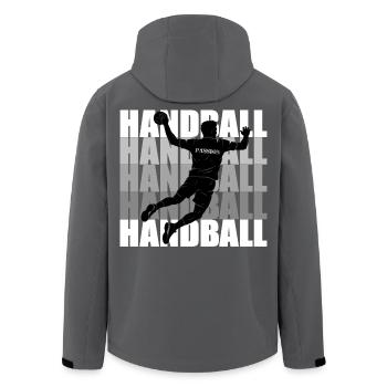 Handball - Recycelte Männer Softshell-Jacke von Stanley/Stella - Anthrazit - Hinten - AI Model Male 185 light (185cm)