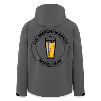 Ein Bierchen Spaß Muss Sein! (Bier Bierglas POS2C) - Recycelte Männer Softshell-Jacke von Stanley/Stella - Anthrazit - Hinten - AI Model Male 185 light (185cm)