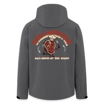 Grillmeister Alles Andere Ist Nur Beilage - Recycelte Männer Softshell-Jacke von Stanley/Stella - Anthrazit - Hinten - AI Model Male 185 light (185cm)