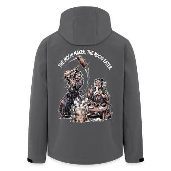 Surreal Samurai Mochi Maker & Eater Vintage Art - Recycelte Männer Softshell-Jacke von Stanley/Stella - Anthrazit - Hinten - AI Model Male 185 light (185cm)