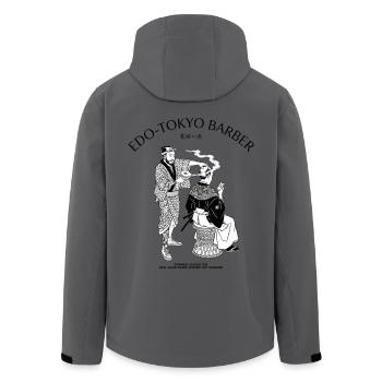 Edo Tokyo Barber Modern Style Samurai Hair Salon - Recycelte Männer Softshell-Jacke von Stanley/Stella - Anthrazit - Hinten - AI Model Male 185 light (185cm)