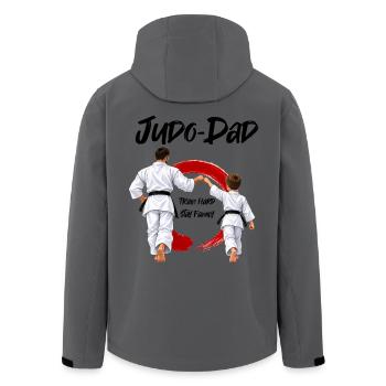 Judo Dad mit Sohn - Recycelte Männer Softshell-Jacke von Stanley/Stella - Anthrazit - Hinten - AI Model Male 185 light (185cm)