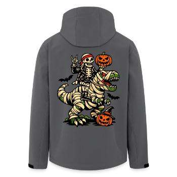 Skelett reitet Dino Halloween Kostüm Dinosaurier - Recycelte Männer Softshell-Jacke von Stanley/Stella - Anthrazit - Hinten - AI Model Male 185 light (185cm)