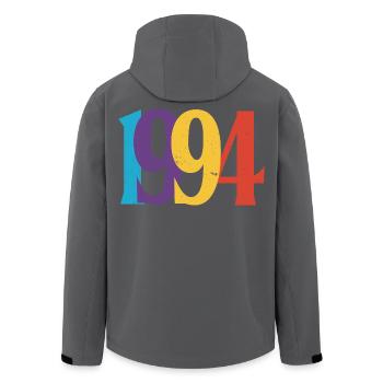 Geboren 1994 Geburtstagsgeschenk 94 Geburtstag - Recycelte Männer Softshell-Jacke von Stanley/Stella - Anthrazit - Hinten - AI Model Male 185 light (185cm)