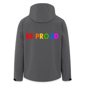 Be proud - Recycelte Männer Softshell-Jacke von Stanley/Stella - Anthrazit - Hinten - AI Model Male 185 light (185cm)