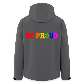 Be proud - Recycelte Männer Softshell-Jacke von Stanley/Stella - Anthrazit - Hinten - AI Model Male 185 light (185cm)