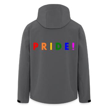Pride - Recycelte Männer Softshell-Jacke von Stanley/Stella - Anthrazit - Hinten - AI Model Male 185 light (185cm)