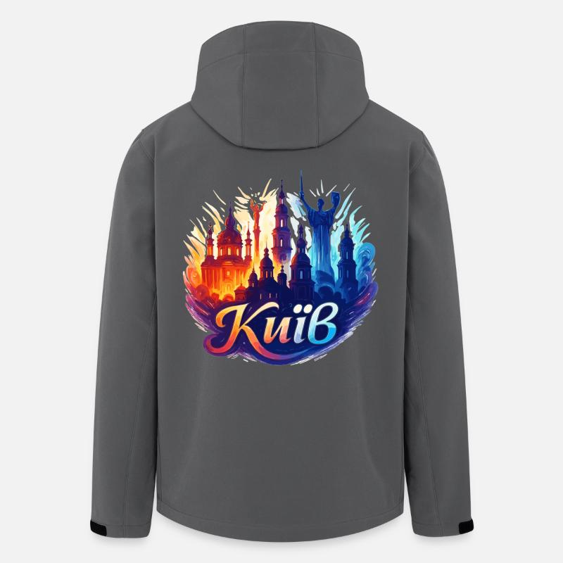 Kyiv Kyiv Capitale Ukraine Cadeau - Veste softshell homme en polyester recyclé Stanley/Stella - charbon