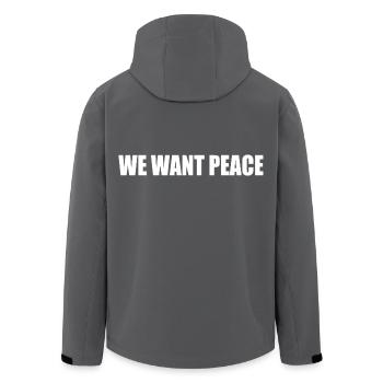 We want peace - Recycelte Männer Softshell-Jacke von Stanley/Stella - Anthrazit - Hinten - AI Model Male 185 light (185cm)