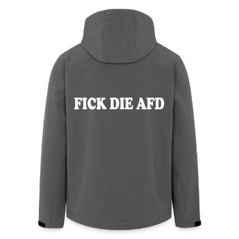 Fick die afd - Recycelte Männer Softshell-Jacke von Stanley/Stella - Anthrazit - Hinten - AI Model Male 185 light (185cm)