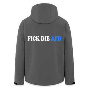 Fick die afd - Recycelte Männer Softshell-Jacke von Stanley/Stella - Anthrazit - Hinten - AI Model Male 185 light (185cm)