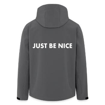 Just be nice - Recycelte Männer Softshell-Jacke von Stanley/Stella - Anthrazit - Hinten - AI Model Male 185 light (185cm)