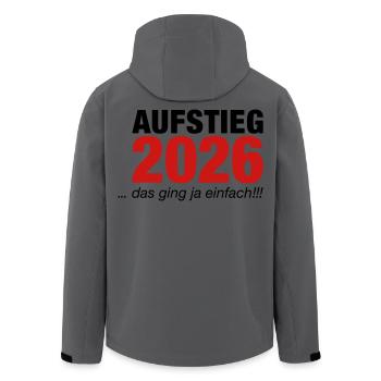 Aufsteiger 2026 Aufstieg - Recycelte Männer Softshell-Jacke von Stanley/Stella - Anthrazit - Hinten - AI Model Male 185 light (185cm)