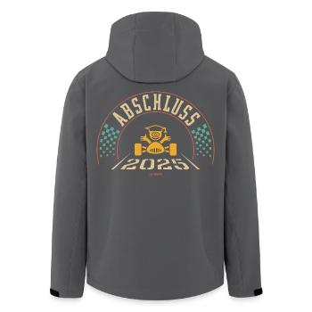 Abschluss 2025 (Schulabschluss / Zieleinfahrt 4C) - Recycelte Männer Softshell-Jacke von Stanley/Stella - Anthrazit - Hinten - AI Model Male 185 light (185cm)