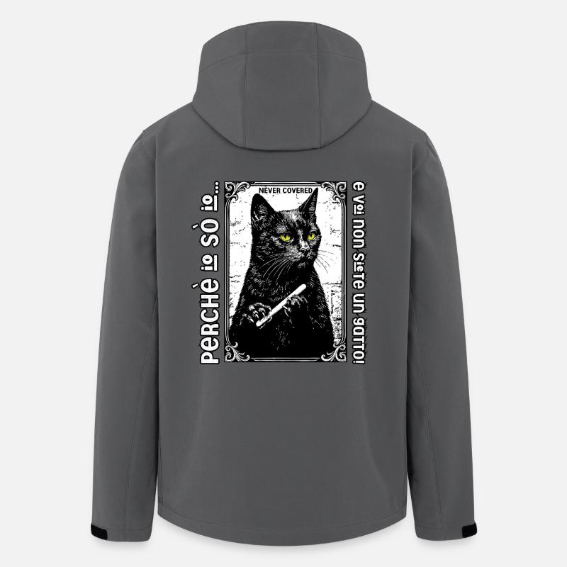 Je sais que moi et vous ne sommes pas un chat ! - Veste softshell homme en polyester recyclé Stanley/Stella - charbon