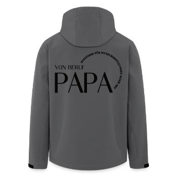 Von Beruf Papa – Zuständig für Wunscherfüllung - Recycelte Männer Softshell-Jacke von Stanley/Stella - Anthrazit - Hinten - AI Model Male 185 light (185cm)