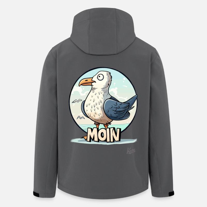 Drôle de mouette dit « Moin » - Veste softshell homme en polyester recyclé Stanley/Stella - charbon