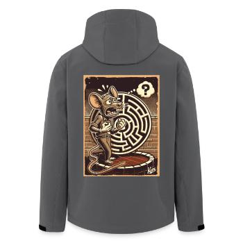 Kein Ausweg, ein Labyrinth und ratlose Ratte - Recycelte Männer Softshell-Jacke von Stanley/Stella - Anthrazit - Hinten - AI Model Male 185 light (185cm)