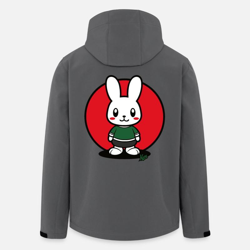 Dessin animé Bunny Bunny Child - Veste softshell homme en polyester recyclé Stanley/Stella - charbon