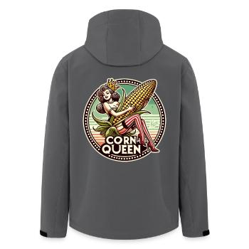 Die Mais-Königin mit großem Maiskolben - Recycelte Männer Softshell-Jacke von Stanley/Stella - Anthrazit - Hinten - AI Model Male 185 light (185cm)