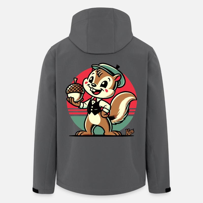 Squirrel with hazelnut - Men’s Recycled Softshell Jacket by Stanley/Stella - anthracite