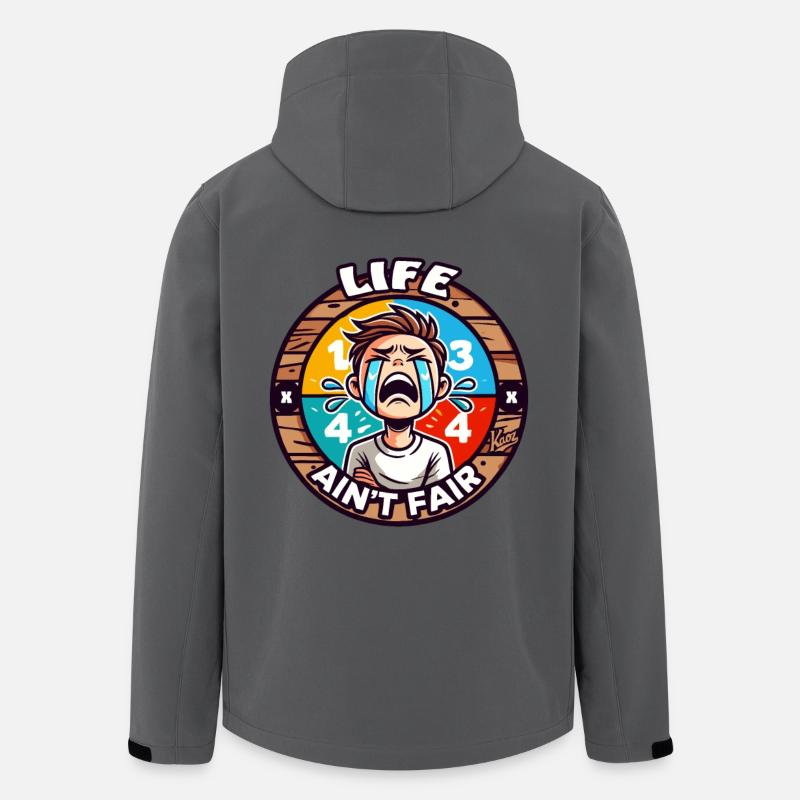 La vie n’est pas juste - Veste softshell homme en polyester recyclé Stanley/Stella - charbon