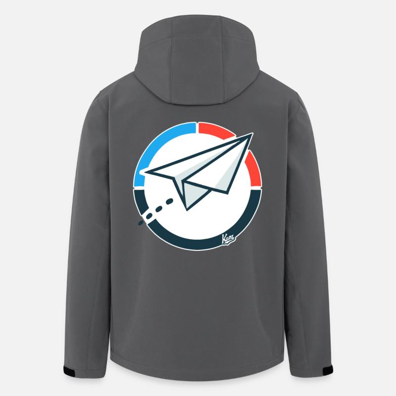 Flying Paper Airplane - Men’s Recycled Softshell Jacket by Stanley/Stella - anthracite