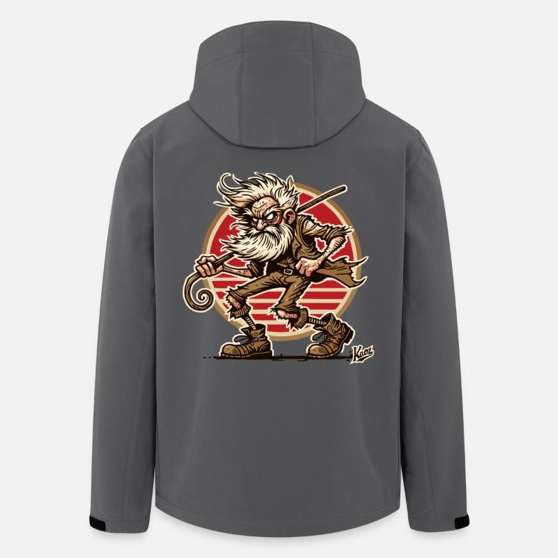 cooler schlechte Laune Opa - Recycelte Männer Softshell-Jacke von Stanley/Stella - Anthrazit