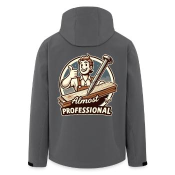 Fast Profi: DIY-Heimwerker - Recycelte Männer Softshell-Jacke von Stanley/Stella - Anthrazit - Hinten - AI Model Male 185 light (185cm)