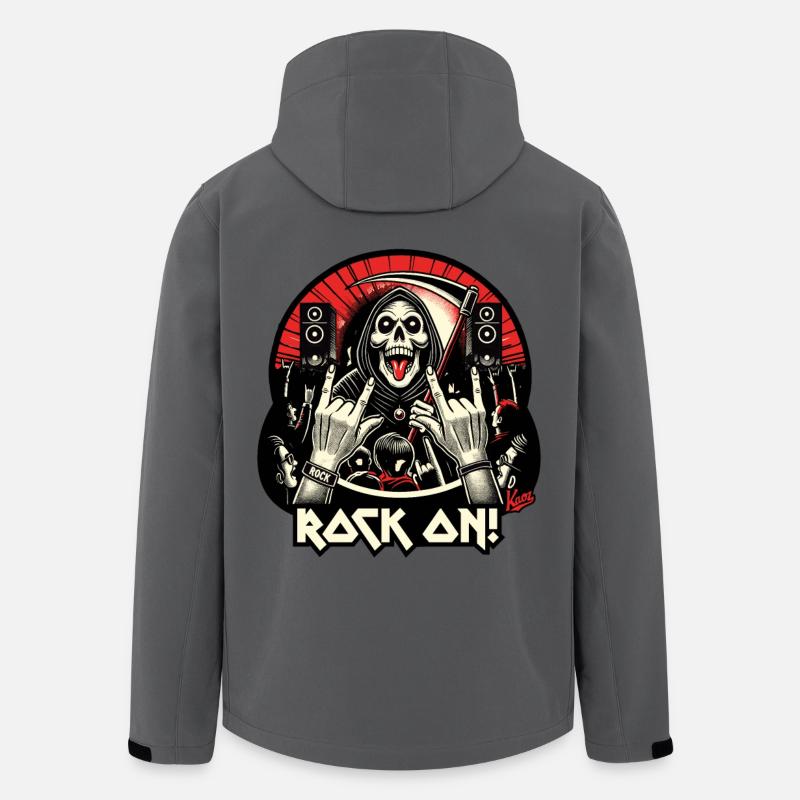Sensenmann Rock-Musik-Konzert: Rock On! - Recycelte Männer Softshell-Jacke von Stanley/Stella - Anthrazit
