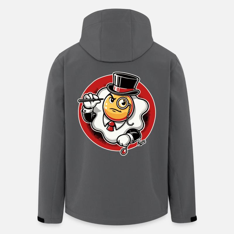 Oeuf au plat élégant gentleman - Veste softshell homme en polyester recyclé Stanley/Stella - charbon