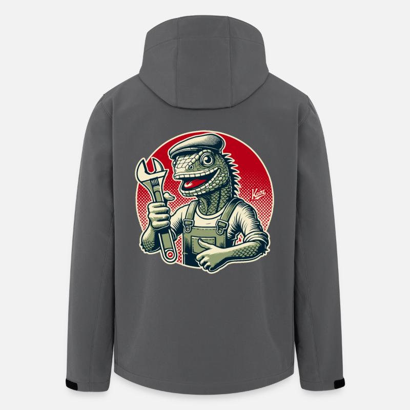 Artisan lézard avec clé - Veste softshell homme en polyester recyclé Stanley/Stella - charbon